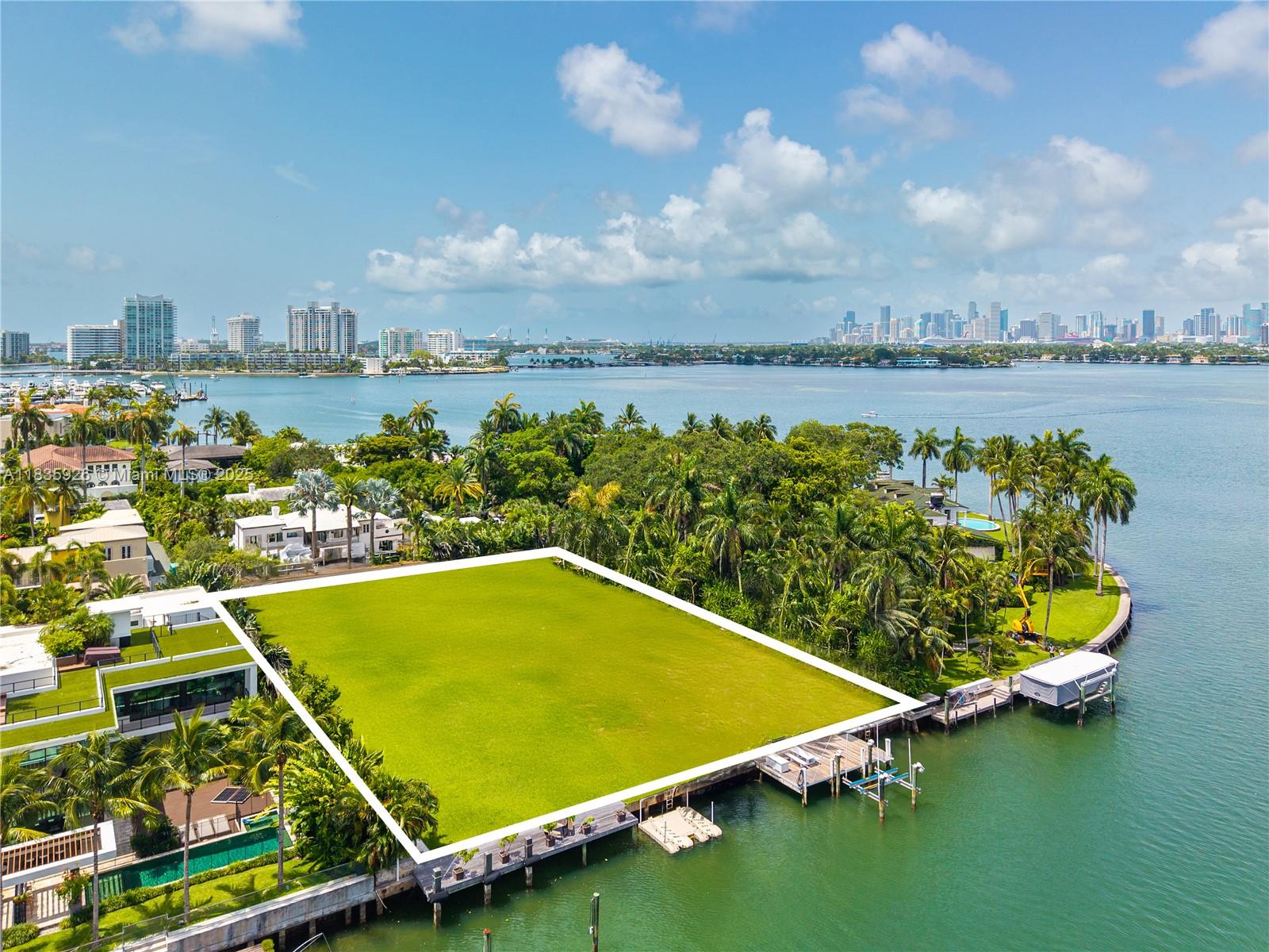 A rare double-lot on Sunset Island III presents the ultimate canvas to design your signature home. Encompassing an impressive 26,247 SF of land with 150 feet of prime water frontage, this expansive property offers the potential to build up to approximately 13,000 SF spanning two floors. Secure this incredible opportunity to bring your personal vision to life in one of Miami Beach’s most desirable gated communities.