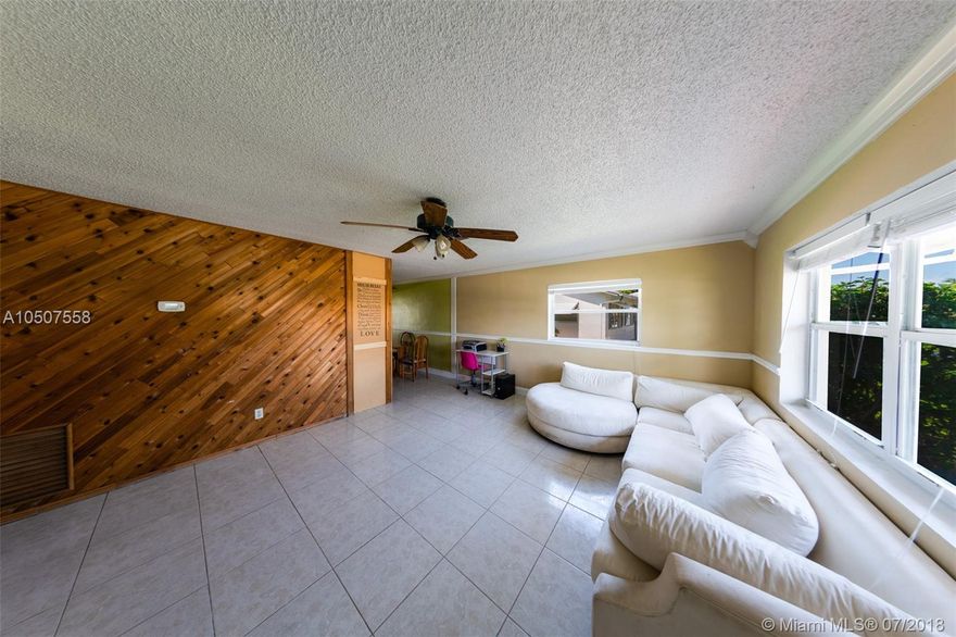 Beautiful 2 bedrooms 1 bath single and updated home, granite counter tops, Maple playwood cabinets  lights , decorative lights, updated with marble  bathroom, new AC unit (2 years), crown molding, base molding , hurricane shutters. Decorative cedar wall, chairail, 3 year washer / dryer units, New sealed driveway, recently painted. All ages, $65.00 maintenance. The association  clubhouse and  two pools welcoming backyard Ideal for entertaining. Central location is nearby to incredible variety of shopping and restaurants. Ease of access to all major highways.