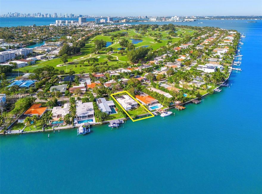 BUILD YOUR WATERFRONT DREAM HOME on N Shore Dr in Miami Beach's exclusive Normandy Shores community ! This amazing 11,237 sft waterfront lot offering 72 feet on the water frontage spectacular wide water views, no fixed bridges and direct ocean access is perfect for yachting and entertaining. Rent the existing 2,503 SF home with 3 Beds /2 Baths, while you create your masterpiece. Don't miss this opportunity to live on a private and guard gated island with golf course, tennis courts, community park, kids playground and more.