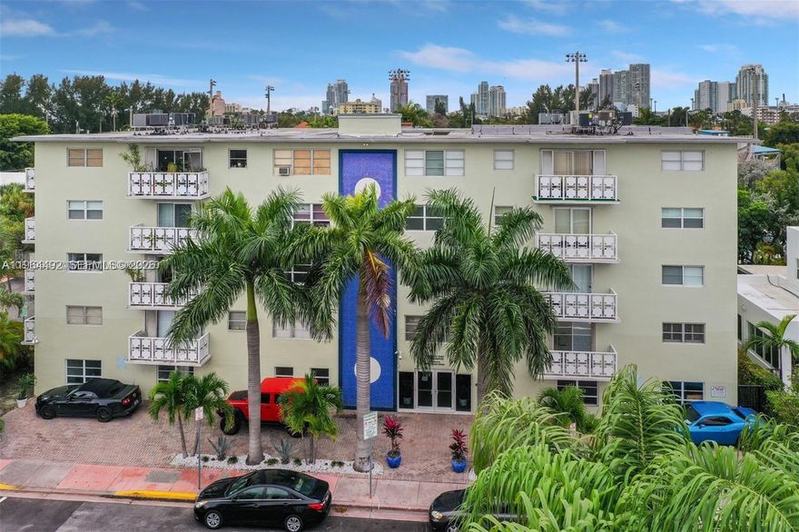 Location! Location! Location! @ blocks to world famous Lincoln Rd, 1 blck to Flamingo park and walking distance to the beach.  This renovated 2 bed 1 bath NE corner residence has amazing light, great energy, 2 balconies, porcelain tile throughout, great closet space including a walk in, hurricane impact windows and doors, a bike room, 2nd bedroom has its own entrance parking for 1 car.  Available March 20th. Available partially furnished.