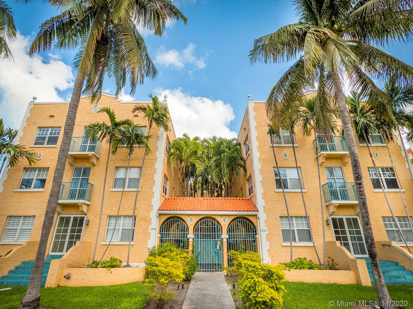 Charming 1/1 in a lovely Art Deco building in a very desirable location in the heart of South Beach. The beach, Flamingo Park, Lincoln Rd, Ocean Dr, Espanola Way...all of it mere blocks from your front door! The building is secure, with a courtyard entrance that really gives the building a nice feel. The unit itself has large windows with southern exposure and overlooks the courtyard area. Washer/Dryer in the unit with Central air conditioning improve your quality of living. The wood floors are beautiful, along with good closet space and an updated bathroom. Very well priced, check out the 360 degree Matterport Virtual Tour to get a good sense of the space and call today with any questions. Easy to show!
