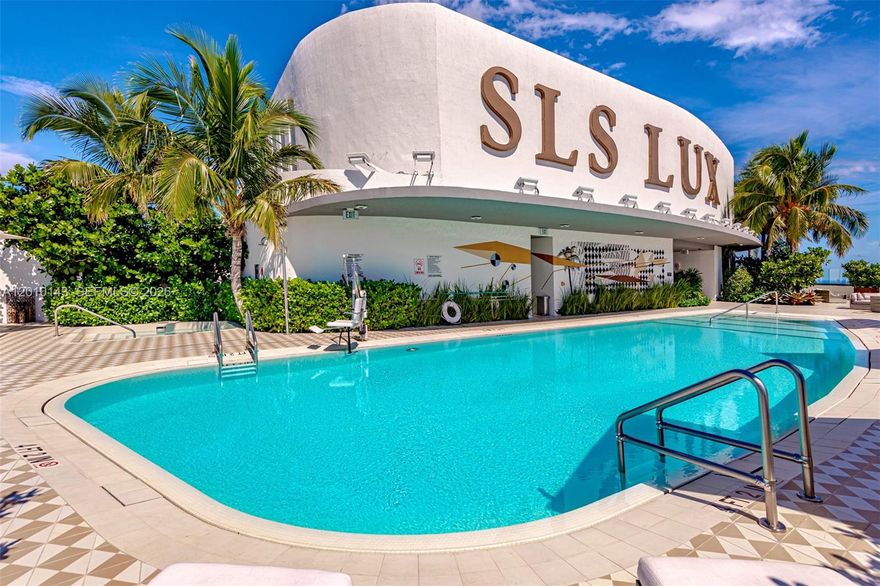 Perched on the 25th floor at the prestigious SLS Lux Residences, Unit 2505 offers elevated luxury living with sweeping Northeast views of Biscayne and Brickell skyline. This sophisticated 2 bedroom, 2 bath residences spans 1,152sqft and features floor to ceiling impact windows. Enjoy your day on your expansive wrap around balcony, unwinding or entertaining above the city.  The sleek chef's kitchen is outfitted with premium Wolf, Sub-Zero and Asko appliances and striking granite counter tops. Italkraft cabinetry, garbage disposal, combing elegance and functionality. Porcelain flooring flows throughout the residences, complimented by a modern touch control system designed for effortless luxury and convenience. Located in the heart of Brickell , SLS Lux offers world -class amenities, resort-style living, and unmatched access to Miami finest dining, shopping, and nightlife
