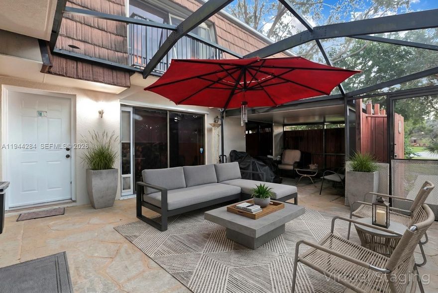 A RidgeWood Retreat! NEWLY UPDATED and beautifully maintained 3-bedroom, 2.5-bath townhouse with over 50k in upgrades located in the desirable Pine Island Ridge community in Davie. Sitting on the 9th hole of the golf course, this home offers peace of mind with a brand NEW ROOF (2025) and a new tankless water heater, refrigerator, and washer/dryer units. The home also features a newer AC unit including recent professionally cleaned ducts as well as a newer dishwasher. Enjoy an updated fully equipped kitchen with custom cabinetry including an island featuring storage cabinets, pantry with pullout drawers, and lazy susans on the top and bottom corner cabinets. The common and master bathrooms upstairs have been tastefully remodeled with modern finishes, contemporary fixtures, and a refreshing design. Complementing the living room and master bedroom, electric blinds add convenience and functionality. Balconies have also been recently repaired by the HOA. The HOA includes roof and building structure, balcony maintenance, landscaping, basic cable, and access to Pine Island Ridge amenities including golf, clubhouse, and a weekly Sunday buffet brunch. Conveniently located near shopping, dining, Bamford sports complex, NSU, and major highways and zoned for excellent schools. With very LOW TAXES as current owner is VA exempt, this townhouse won't last long!