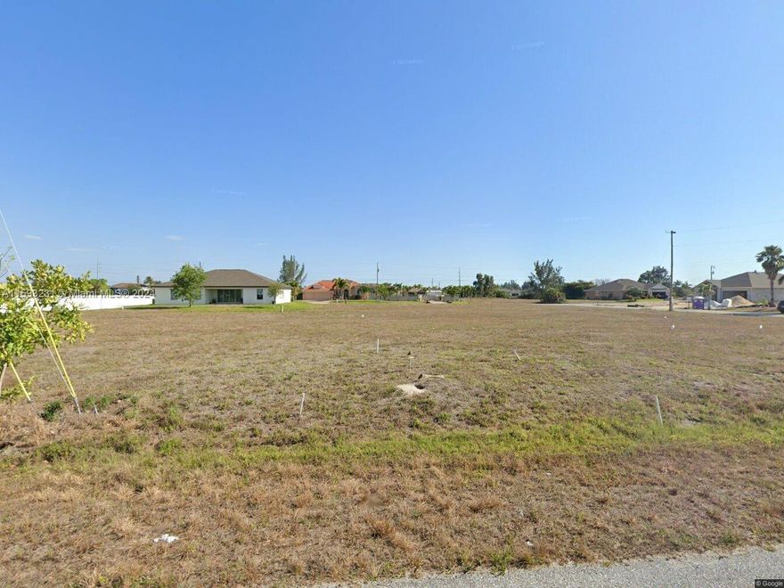 Vacant Residential land to build your dream home. Property is dry and zoned residential. If you drive by, you will see countless new constructions in one of USA's fastest growing cities. Single Family Homes in this area are going for $470K+. Cape Coral ranked third on Forbes 2023 list of Best Places to live in Florida. Cape Coral is loved for its laid-back atmosphere, diverse nature and access to waterways.
