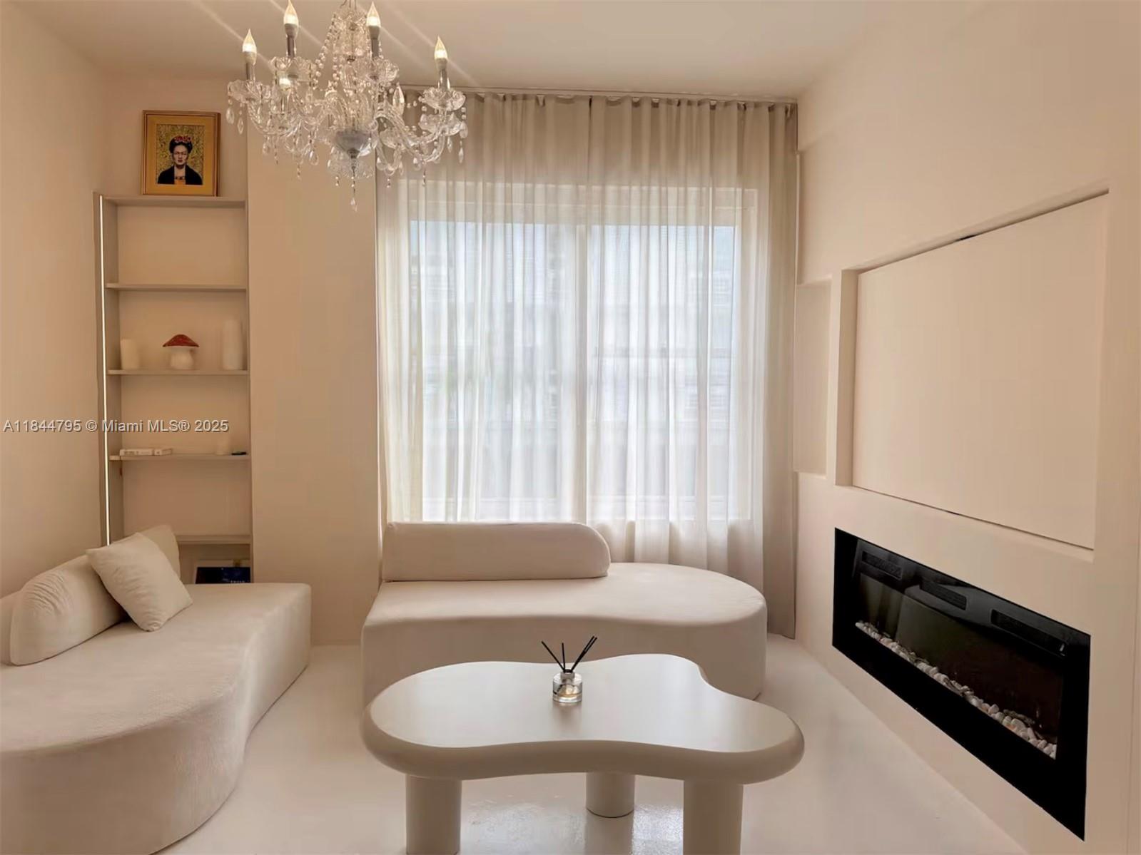 Absolutely stunning and completely furnished condo one block from the beach. Enjoy a unique experience in South of Fifth on this meticulously remodel one bedroom featuring a full size kitchen, matte white high end refrigerator, wine cooler, fireplace and high end shower with double sinks and custom mirrors. Fashionably furnished and uniquely decor. Private bedroom with double size bed and blackout curtains. Just 1 block to the ocean and steps from South Pointe Park.