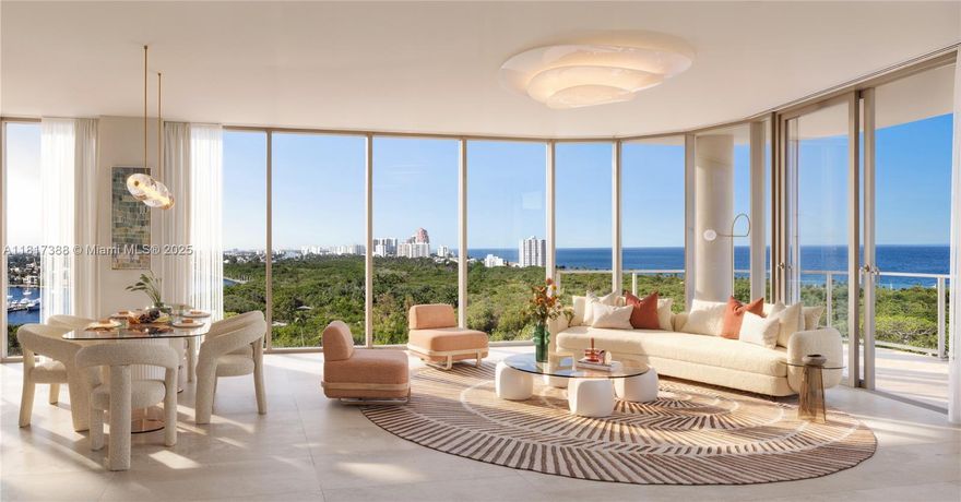 NEW CONSTRUCTION! Nestled between the Intracoastal Waterway, the Atlantic Ocean, and Hugh Taylor Birch State Park, Sereno rises as a masterpiece of boutique living and modern elegance in Fort Lauderdale. An all-glass, sculptural design flows seamlessly, with floor-to-ceiling windows dissolving the divide between nature and luxury. Unwind in your light-filled home or savor views on your private terrace. Sereno offers an elevated lifestyle and beauty at every glance. 
Offering elevated resort-inspired amenities including a rooftop pool, cold plunge, infrared sauna, state-of-the-art fitness center, Rooftop pickleball court, family lounge, and more. This is your opportunity to embrace effortless coastal living with dedicated beach services and exclusive access to the Bonnet House.