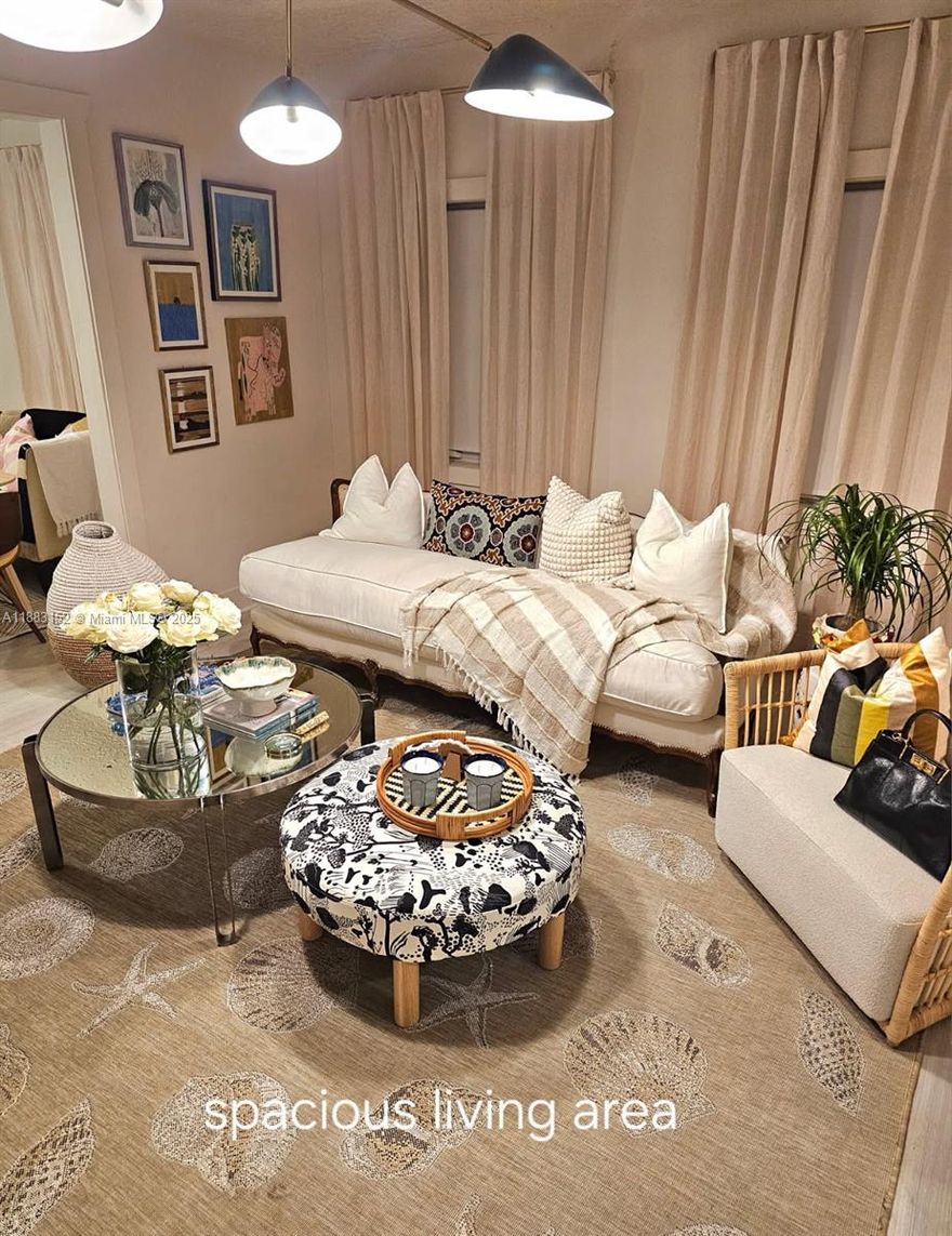 Modern, fully remodeled seasonal rental in the heart of Coral Gables! This beautifully furnished 2-bedroom + den, 1-bath apartment is ideal for up to 5 guests. Features include new appliances, gas stove, a private patio, and a shared BBQ area perfect for entertaining or relaxing outdoors. Washer and dryer are located outside the unit.  This cozy and stylish home offers a peaceful atmosphere in one of Miami’s most desirable neighborhoods, close to shops, dining, and top-rated schools.