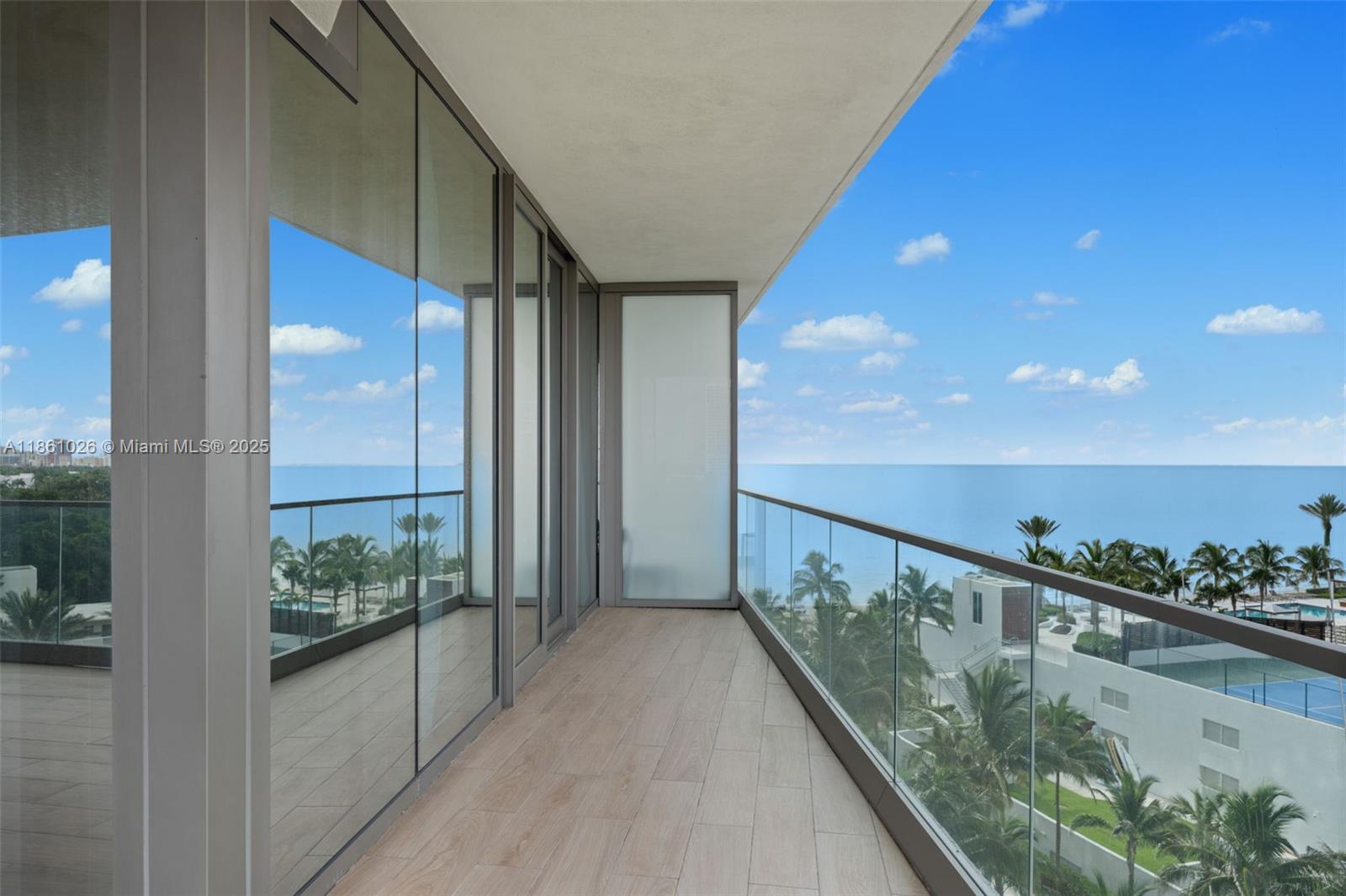 Experience luxury living in this 2 bed, 2 baths, 1,089 sq. ft. corner unit. This residence boasts an oversized balcony with a summer kitchen and captivating bay and ocean views. Adorned with porcelain floors, marble bathrooms, Italian Armani cabinets, and top-of-the-line Subzero and Wolf appliances. The marble countertops add an elegant touch to the modern kitchen. Indulge in unparalleled amenities, including a private oceanfront restaurant and bar, the exclusive Armani Spa, private movie theater, heated pool, cigar rooms, a children's playground, state-of-the-art Armani fitness center and direct beach access. Furniture is negotiable