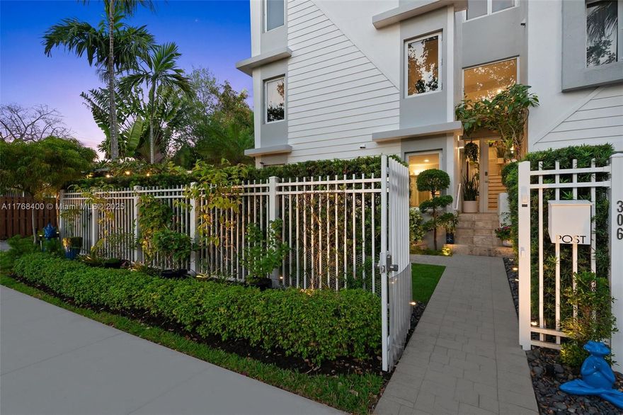 Welcome to your private retreat in Victoria Park, the heartbeat of Fort Lauderdale! Motivated Seller, price reduced $200,000! This beautiful 3 bed 3.5 bath corner townhome offers the perfect blend of location, luxury & tranquility. Step inside to discover warm modern finishes, soaring ceilings & abundant natural light. Unwind in your fully fenced zen garden w/ over 40 varieties of plants to attract butterflies, dragonflies & hummingbirds. This is your peaceful escape in the city. Townhome boasts 2-car garage, ample storage, brand new AC & new roof being installed. Enjoy unmatched walkability to Las Olas, Flagler Village, Holiday Park, & the city’s best restaurants, nightlife & beaches.This is Fort Lauderdale living at its finest; location, style, comfort, soul. Seller financing Considered!