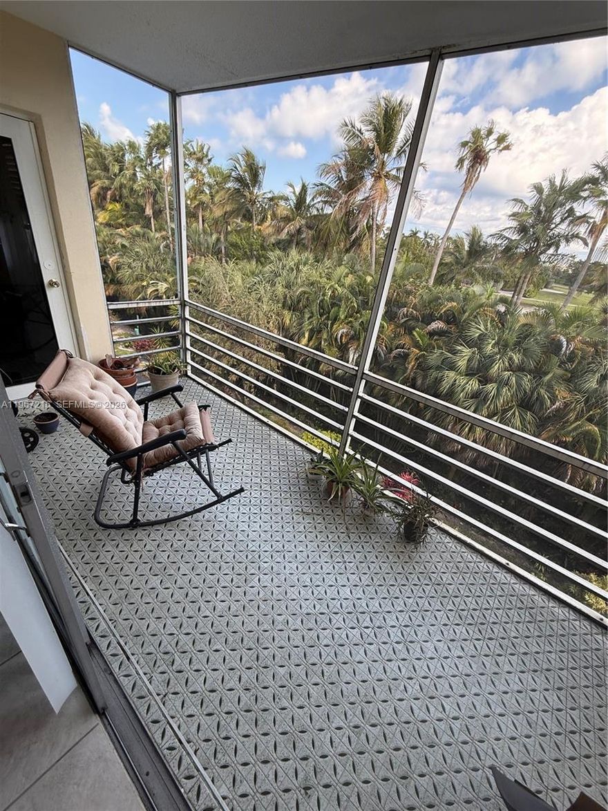 Bright and beautifully positioned, this 4th-floor corner condo overlooks the Shell Bay Golf Course and captures stunning morning sunrises. The 1-bedroom, 1,5 bath layout offers sleek porcelain tile floors, a well-equipped kitchen with Frigidaire appliances, and a spacious primary suite featuring a large closet and dual-head shower.

Maintenance includes Wi-Fi, and residents enjoy a heated pool, BBQ area, sauna, and shower room. Conveniently located close to I-95, shopping, and the beach. The building features a 3-year-old roof and paint, along with a completed 50-year certification for added peace of mind.