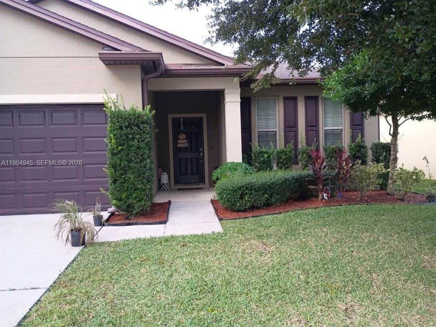 Dont miss out on this 4 bedroom home located in the Trillium subdivision minutes to the Suncoast Parkway. Home offers 2 master bedroom suites, Open floor plan with Vaulted ceilings, 3 full baths ,walk in closets ,wood flooring, large kitchen with island  , pantry, inside laundry room covered patio , thermal pane windows.  The community offers community pool and play ground.  Motivated seller willing to give up to 5k towards closing costs ! all offers will be considered send your best.