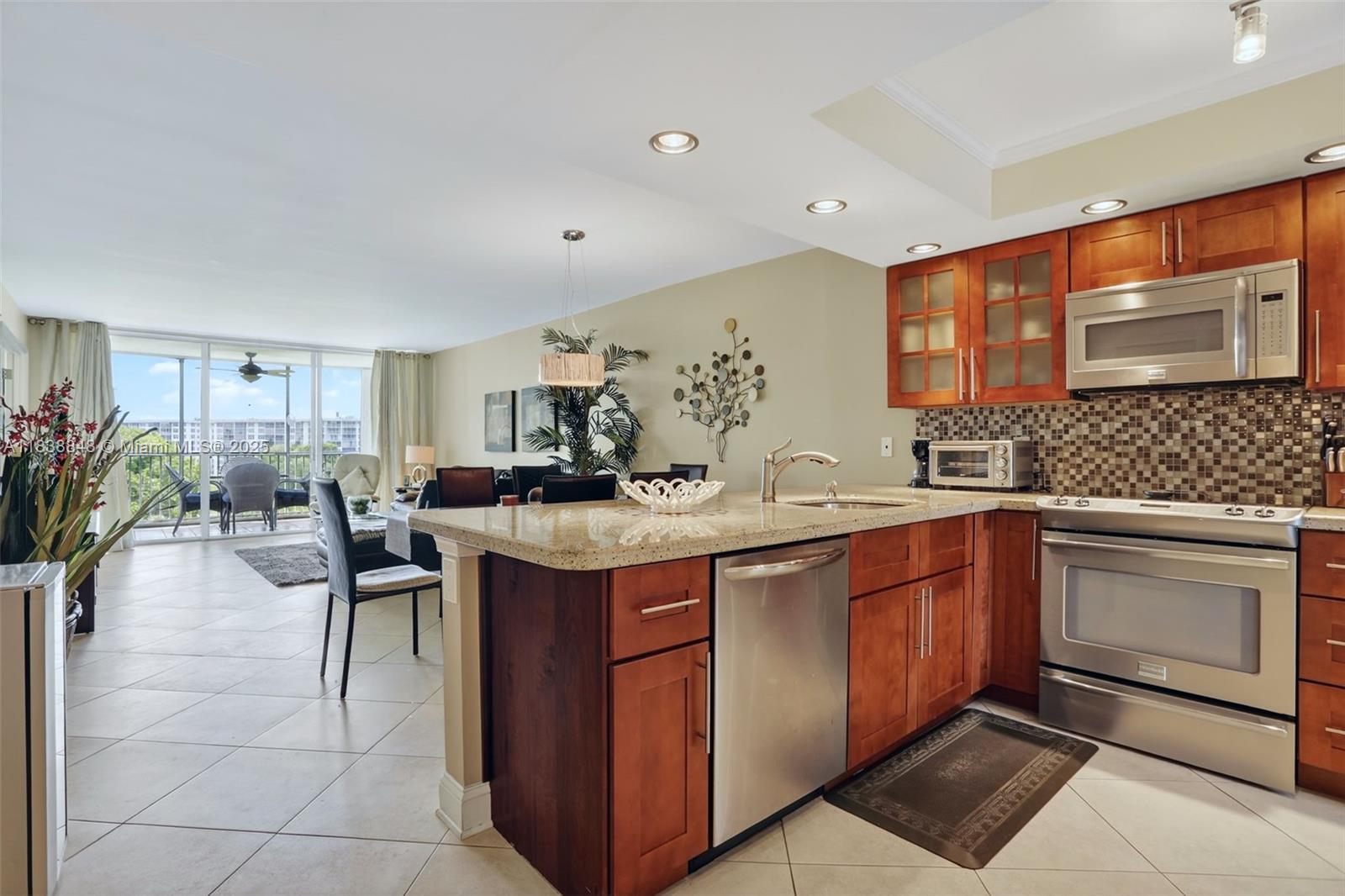 This stunning 2 bedroom, 2 bathroom condo is a fully renovated to perfection. Situated on a picturesque golf course, the property boasts breathtaking golf views that bring the outdoors in. The sleek ceramic flooring sets the tone for a modern and sophisticated living space. The kitchen is equipped with stainless steel appliances, perfect for culinary enthusiasts. Every detail has been thoughtfully considered, and the condo is fully furnished, allowing new owners to move in seamlessly. With its luxurious finishes, comprehensive amenities, and serene golf course views, this property offers an unparalleled lifestyle experience. Whether you're a seasoned golfer or simply appreciate the tranquility of the greens, this condo is sure to impress.