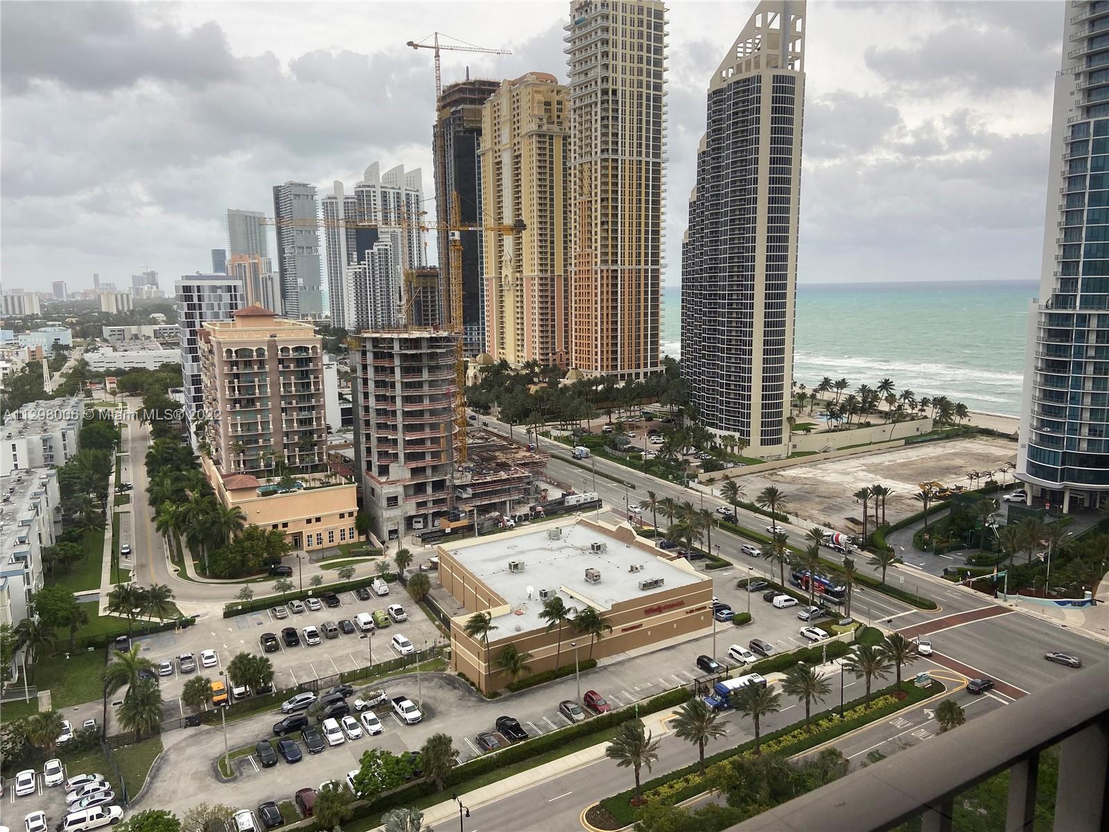 Spectacular view from this spacious home, across the street from ocean, desirable location, Sunny Isles beach lifestyle: Close to the beach, restaurants, shops, banks, and more, minutes from Aventura Mall, some amenities are currently close for renovation, washer and dryer inside the unit, tile floors, 24 hours security, and lobby attendants, water, basic cable included, parking space included.