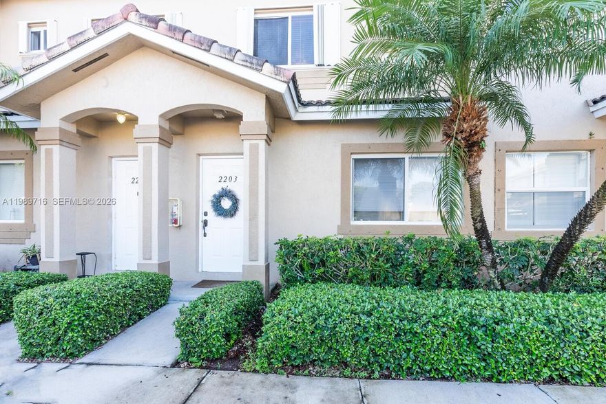 Spacious 2-bedroom townhouse featuring dual master suites with walk in closets! This well-maintained home offers laminate flooring throughout, creating a clean and modern feel. Rent includes cable, internet, and alarm service, providing added value and convenience. Located in a great community with security, offering peace of mind and a welcoming environment. A fantastic opportunity for comfortable and low-maintenance living!