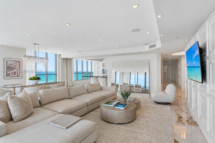 Experience refined oceanfront living at The Diplomat Residences, a private residential building in Hollywood Beach offering exclusivity with access to resort amenities. This expansive 2,857 SF residence features 2 bedrooms and 3.5 baths, with sweeping views of the Atlantic Ocean, Intracoastal, and skyline. Floor-to-ceiling glass opens to two terraces, including a wraparound balcony, creating seamless indoor-outdoor living.

Private elevator entry, marble floors, and a gourmet kitchen with Italian cabinetry and premium appliances. Spacious primary suite with elegant French doors.

The Diplomat Residences is distinct from the adjacent Diplomat Beach Resort, offering a boutique lifestyle with its own pool, fitness center, spa, and full-service concierge, valet, and security. Owners also enjoy access to the resort’s spa, pools, beach service, and dining—combining privacy with resort living.

Ideally located between Miami and Fort Lauderdale, close to shopping and dining.