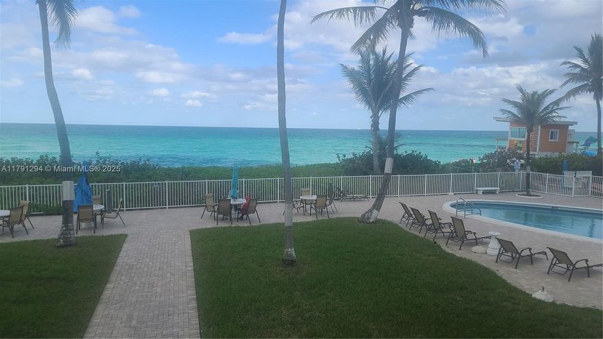 Taromina is a 55+ co-op Located on the beachside, south of Hallandale Beach Blvd. Located on the ground floor, close to the pool and beach access, no elevator needed  and there is  parking in front of the unit. A large one bedroom unit with a large wal in closet, partially upgraded,  furnished, has hurricane windows. 
The building has a pool and patio facing the ocean, Very low maintenance of $358.00 per month. Can be a full time residence or a second home on the beach. At this moment there is a 1 year max.  Lifetime rental restriction per ownership. The building passed 2024 the 50 year inspection.Enjoy Beach Life at an affordable price.
Great location on a quiet beach, close to Fort Lauderdale airport, shopping,Restaurants  Houses of worship, Gulfstream Race track and entertainment.