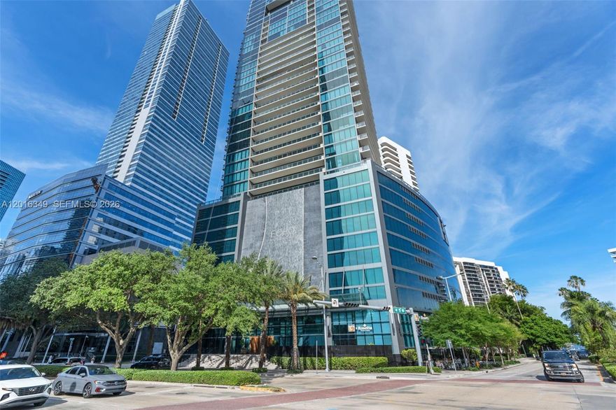 Impeccable 1 Bedroom/1.5 Bathroom corner residence in the sought-after Echo Brickell.  This unit features a rare 1,000 Sq Ft terrace with a summer kitchen and expansive views of Biscayne Bay and the Brickell skyline.  Interior features include floor-to-ceiling windows, marble flooring, Italian cabinetry, and a fully automated smart-home system with keyless entry.  Echo Brickell offers 24-hour front desk service, valet parking, an infinity-edge pool with panoramic views, hot tubs, outdoor lounge/bar, and a state-of-the-art fitness center.  One valet parking spot.