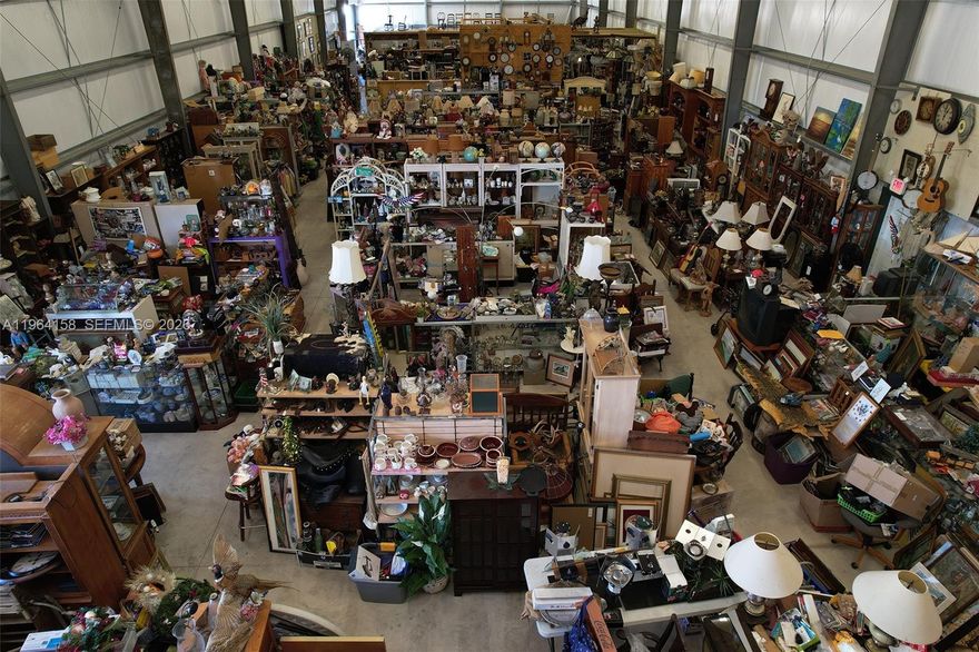 BULK INVENTORY ACQUISITION OPPORTUNITY - APPROXIMATELY 8,000 SQ FT OF COLLECTIBLES, ANTIQUES & RESALE MERCHANDISE.

Assortment of antiques, collectibles, artwork, vintage items, décor, furniture, memorabilia, figurines, glassware, signage, industrial pieces, shelving, display fixtures, tools, household merchandise, flea market items, and general resale inventory. Inventory has been accumulated over time and offers substantial volume for resale, auction, retail, online sales, estate liquidation, export, or dealer operations.

Ideal opportunity for antique dealers, collectors, auction companies, estate buyers, flea market operators, online resellers, vintage shops, liquidation buyers, or warehouse-style resale businesses seeking large-scale inventory acquisition in one transaction. SELLER MOTIVATED and open to BEST OFFER. Real estate available separately.