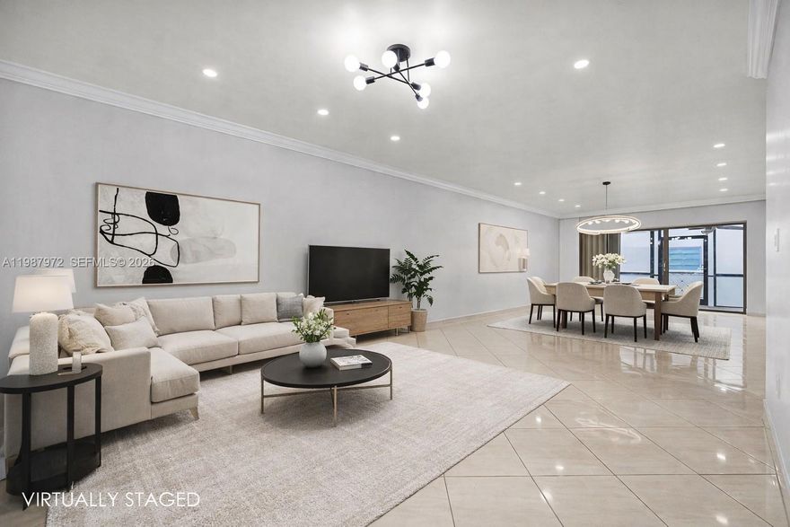 This spacious 2-bedroom, 2.5-bathroom unit offers comfortable living with walk-in closets and a combination of tile and wood flooring throughout. Enjoy the convenience of two heated pools, a fully-equipped gym, and a community room. Ideally situated near shopping, parks, and within walking distance to numerous synagogues. Located on the golf course in the desirable Emerald Hills neighborhood. Additional features include a brand-new oven, a recently replaced water heater, and fresh interior paint. Certain images have been virtually staged. The furniture, décor, and design elements shown are for illustrative purposes only and may not represent the current condition of the property.