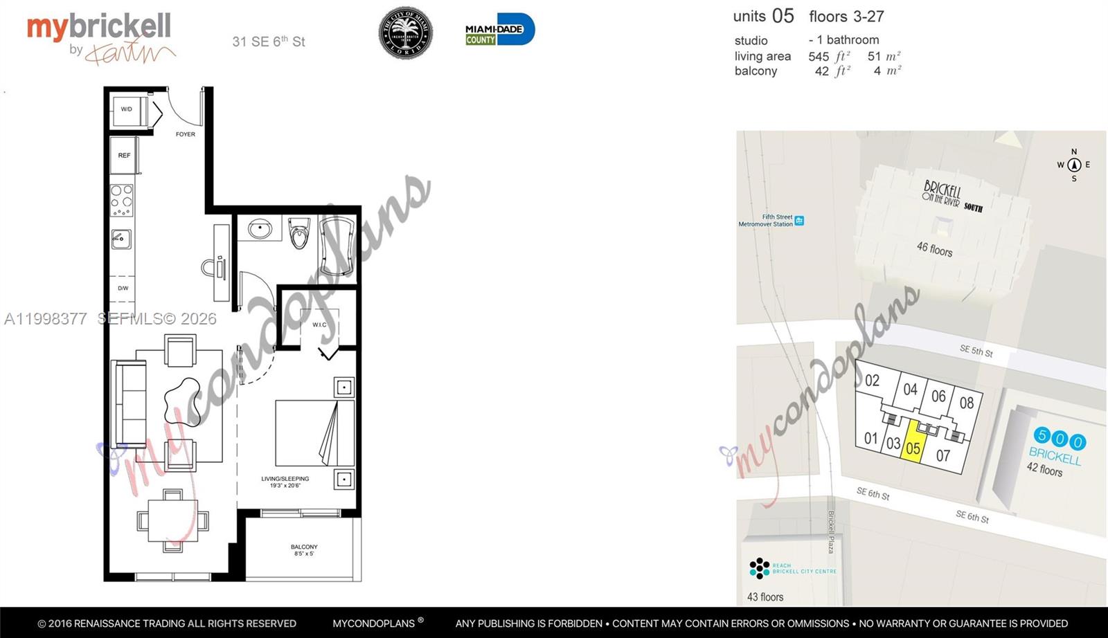 MYBRICKELL CONDO - Residential Lease
