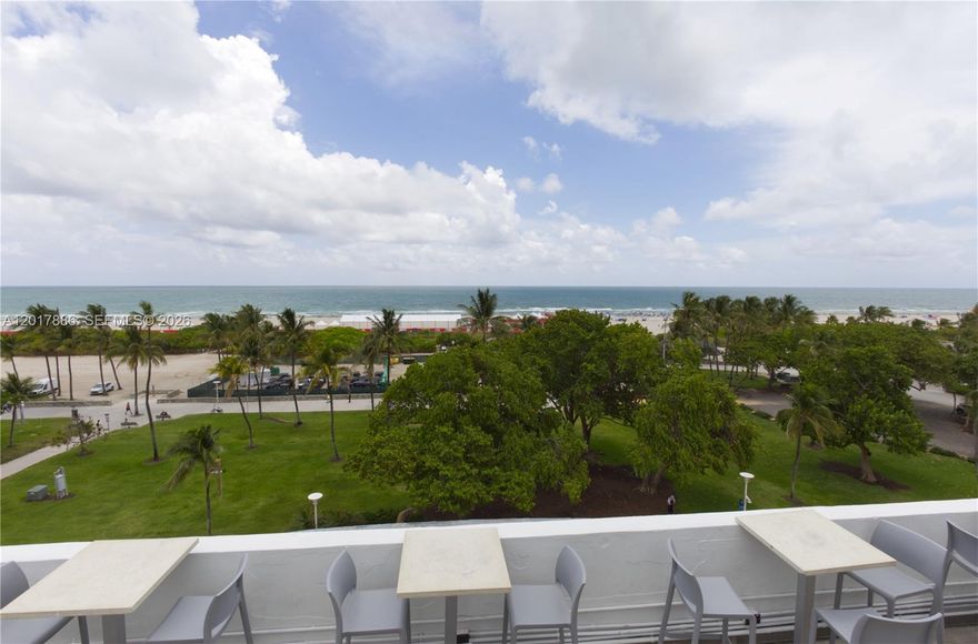 Amazing opportunity to own an apartment right across the beach on world famous Ocean Drive.  
Rooftop Pool with Beach view. 
Association fees include water, electricity, TV service, Internet, 24/7 front desk. Short term/Airbnb allowed with all licenses active. 
Great property manager is in charge of all rental activity and will continue to manage unit if new owner wants.
