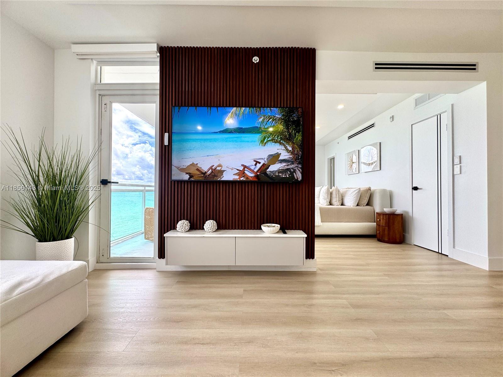 Experience unparalleled luxury in this fully renovated 2-bed, 2-bath residence with unobstructed ocean views, available for a 6-month lease at The Residences on Hollywood Beach. This stunning coastal-inspired home features an open-concept layout, elegant lighting throughout, and a designer kitchen with quartz countertops, custom cabinetry, and premium stainless steel appliances. Both bathrooms are impeccably finished with walk-in showers, LED mirrors, and high-end fixtures. Enjoy abundant custom closets, chic design details, and the perfect blend of style and comfort. Rent includes up to two parking spaces, complimentary valet, internet, cable, and water—just bring your toothbrush. No pets. Proof of income, background and credit required.