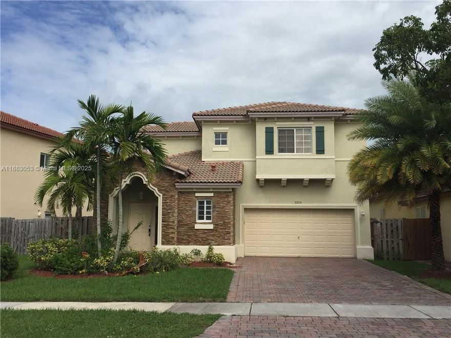 Beautiful 3 bed, 2 bath lakefront home in the desirable gated community of Isles at Bayshore. This 2-story CBS construction features 1,876 sq ft living area, open layout, ceramic tile floors, barrel tile roof, and a 2-car garage. Enjoy peaceful water views of canal right from your back yard perfect for fishing with room to entertain. Built in 2004, Beautiful spacious kitchen, large master bedroom with huge walk-in closet. A master bath that has both a shower and tub. Beautifully designed clubhouse with large gym and family, friendly playground are just a few of the amenities included. low HOA, and convenient access to shopping, dining, schools, and major highways. Flood insurance required