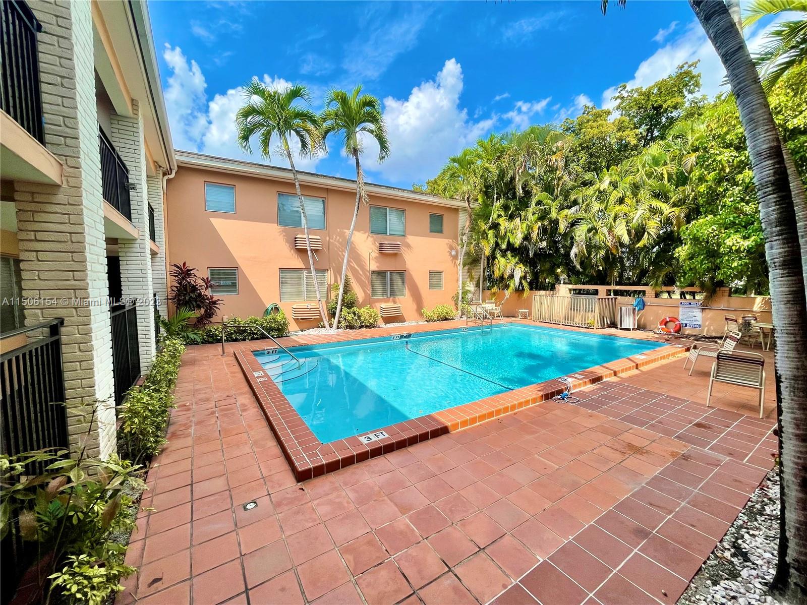 Spacious and Completely Remodeled 1 Bed / 1.5 Bath Corner Unit on the Second floor in the Heart of Downtown Coral Gables! Right of off Ponce De Leon and Santillane Avenue. Brand new Bathrooms, Washer/Dryer In-Unit. Private pool and parking available. Trolley services offered a few feet away from building. Minutes away from Miracle Mile, Biltmore Hotel and Golf Course, University of Miami and much more. Easy to see, ready for move in!