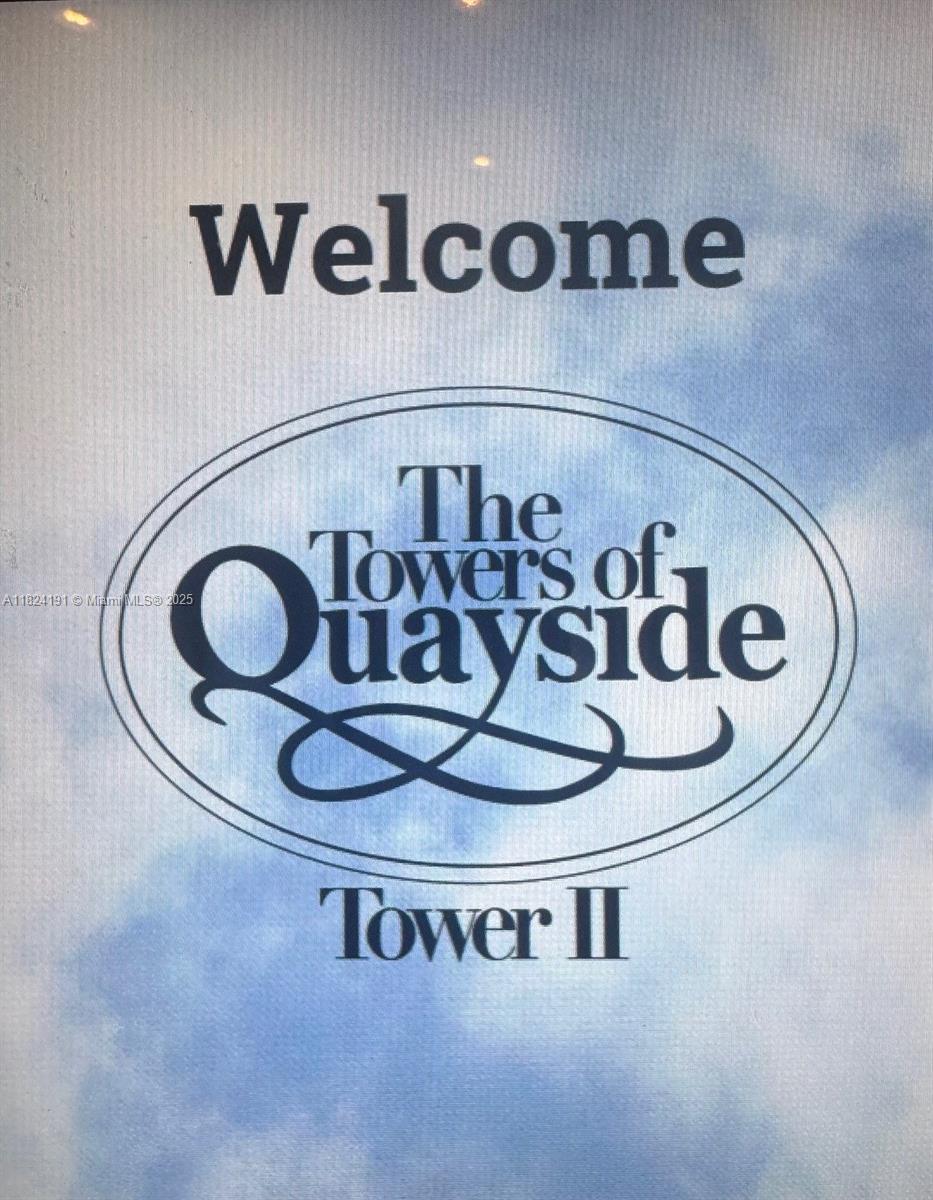 Towers of Quayside is 33 acres of South Florida living. Tower 2, PH-3, 1,312 Sq. ft. is currently set up as a 1 bed, 2 bath w/ a den that can easily be converted to a 2nd bedroom with its own walk-in closet & private bathroom w/ W/D. The primary bedroom is large, has an oversized walk-in closet and large bathroom. All rooms have access to the oversized cantilevered balcony, a feature only available on the Penthouse floor, offering great city & water views, perfect for dining al fresco or lounging w/ company. There is a galley kitchen opened to a designated dining area. Lots of closet space. This unit comes w/ 1 assigned parking space & a storage room. This condo is ready for someone to come in and customize it to their liking. Quayside is a family and pet friendly community.