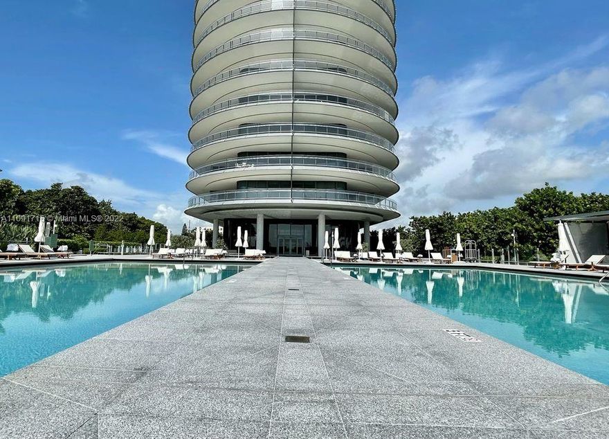 One of the most prestigious buildings in Florida. Eighty Seven Park carries the name of renowned architect Renzo Piano. Neighboring North Shore Park the building is engulfed by Ocean, Intracoastal and Park. Beautifully 2/2.5 finished by the developer, the apartment is move in ready with light fixtures, closets and window treatments. If the unit itself and the location were not enough, the amenities are superb for a boutique building. Owner can enjoy two infinity pools, pool and beach service, jacuzzi,  wine bar, fitness center , salon and spa. Easy access to main road ways and shopping centers. Enjoy the privilege of living in the quiet extreme of Miami Beach and minutes away from all the action.