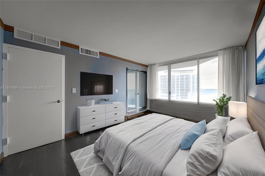 Experience breathtaking bay and city views from this stunning corner unit on the 18th floor of Treasure Island. This spacious 2-bedroom, 2-bath residence features a bright open floor plan, wraparound balcony, and floor-to-ceiling windows that fill the space with natural light. The modern kitchen boasts granite countertops and stainless steel appliances, perfect for entertaining. Tile flooring throughout adds elegance and easy maintenance. Enjoy resort-style amenities, 24-hour security, and an unbeatable location minutes from Miami Beach, Midtown, Wynwood, and Downtown. This is island living at its best! Unit is tenant occupied until March 2026.