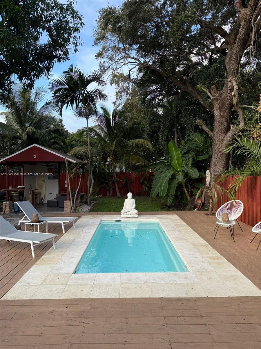 This beautiful, just remodeled and FULLY FURNISHED 3-bed, 2-bath home offers modern touches throughout. The property features hurricane-proof windows & doors, central AC and a washer and dryer for added convenience. Enjoy a serene backyard paradise with an automated sprinkler system and a 15ft x 7ft pool, perfect for soaking up the Florida sun. The spacious 7,000+ sqft lot provides plenty of room for outdoor activities.
Ideally located just minutes from restaurants, expressways, Miami Beach, the Design District, and Midtown shops, this pet-friendly home offers both comfort and convenience. Rent includes pool and lawn maintenance.
Available May 1st. The property is also available unfurnished, with a negotiable rental price under this condition. Contact the listing agent for details!