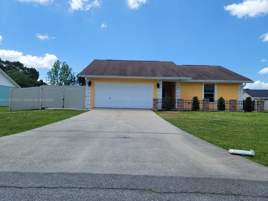 Beautiful 3 Bedroom 2 Baths home for sale. This property is located in the highly sought-after neighborhood of Windsong in Kissimmee, Florida. This home includes a spacious living room, kitchen and dining room. The master bedroom and bathroom are both large in size. When step into the back yard, you will find a refreshing and relaxing screened porch completely fenced to entertained guests. The backyard also has a shed build above concrete floor to store items. This property had the bathrooms remodeled in 2018, 24 x 24 ceramic tiles through-out the whole house.