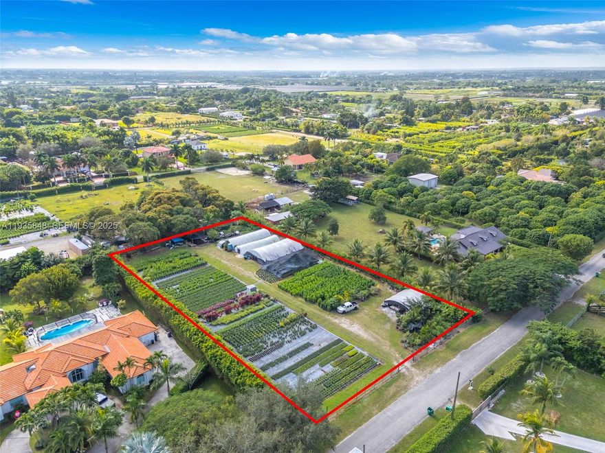 Incredible opportunity to own a ready-to-build 1.26-acre lot located in the heart of the highly desirable Redland agricultural district. Surrounded by custom homes, fruit groves, and established nurseries, the opportunities are endless on this exceptional piece of land. Ideal for building a custom home or ranch-style estate, adding a guest house or using the property for agricultural purposes, farming, or creating a private tropical retreat.
