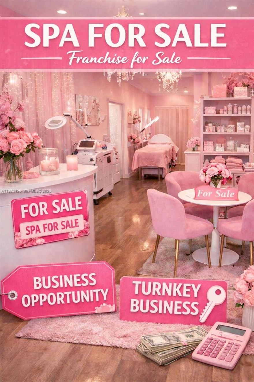Turnkey business for owner operator or investor. This spa and specialized hair removal center has been open since 2022. The owner is moving and selling this franchise location. The staff manages the business and owner only comes in once a week to do payroll and bookkeeping tasks. Business is profitable and has little to no competition for many miles. This is a solid investment with full support and backing from the franchisor. The space is leased and can be transferred for the remaining 6 years at a very favorable rate. 

Serious buyers/investors only. Will need to execute an NDA for financial docs and information.