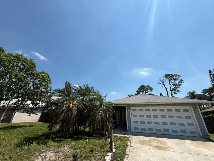 Cash only... Great opportunity for an investor or end user looking to renovate and add value. Flip potential. Spacious split-bedroom layout with a true 3 bedroom 2 bathroom floor plan, separate laundry room, and oversized 2 car garage. Large screened patio/Florida room overlooking a big backyard. 2,300 total sq.ft. Plenty of potential to expand or rework the existing layout. Built in 1991. 2014 HVAC. Home in need of roof replacement.  Great location, close to Turnpike and shopping/restaurants.