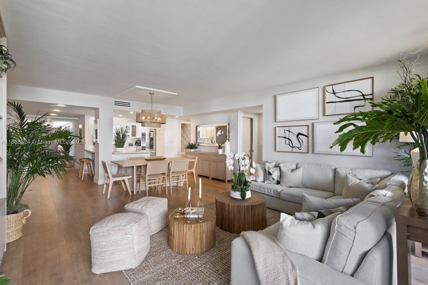 SPECTACULAR FULLY REMODELED 4 BED / 2 BATH PENTHOUSE IN BOTANICA AT KEY COLONY, **FURNISHED OR UNFURNISHED** A BEACHFRONT GATED COMMUNITY IN KEY BISCAYNE. ONE OF THE FEW 4-BEDROOM UNITS W 2,000 SF OF LIVING SPACE. THIS RARE CORNER UNIT FEATURES AN OPEN FLOOR PLAN W RENOVATED KITCHEN, NEW PORCELAIN COUNTERTOPS & BACKSPLASH OVERLOOKING LIVING/DINING. WOOD FLOORS, ELEGANT WALL COVERINGS, ELECTRONIC BLACKOUT SHADES, NEW CUSTOM CLOSETS, NEW BRASS FIXTURES. 4TH BEDROOM IDEAL AS OFFICE, DEN, STORAGE, OR SERVICE. DOUBLE DOOR ENTRY, WIDE HALLWAY, ABUNDANT LIGHT, BALCONY W SUNSET VIEWS. ALL FURNITURE BRAND NEW (AUGUST 2025). RESORT-STYLE AMENITIES: BEACH ACCESS, 12 TENNIS COURTS, SPA, POOLS, FITNESS, PLAYGROUND, CONVENIENCE STORE. THIS UNIQUE PENTHOUSE OFFERS THE BEST OF KEY BISCAYNE LIVING.