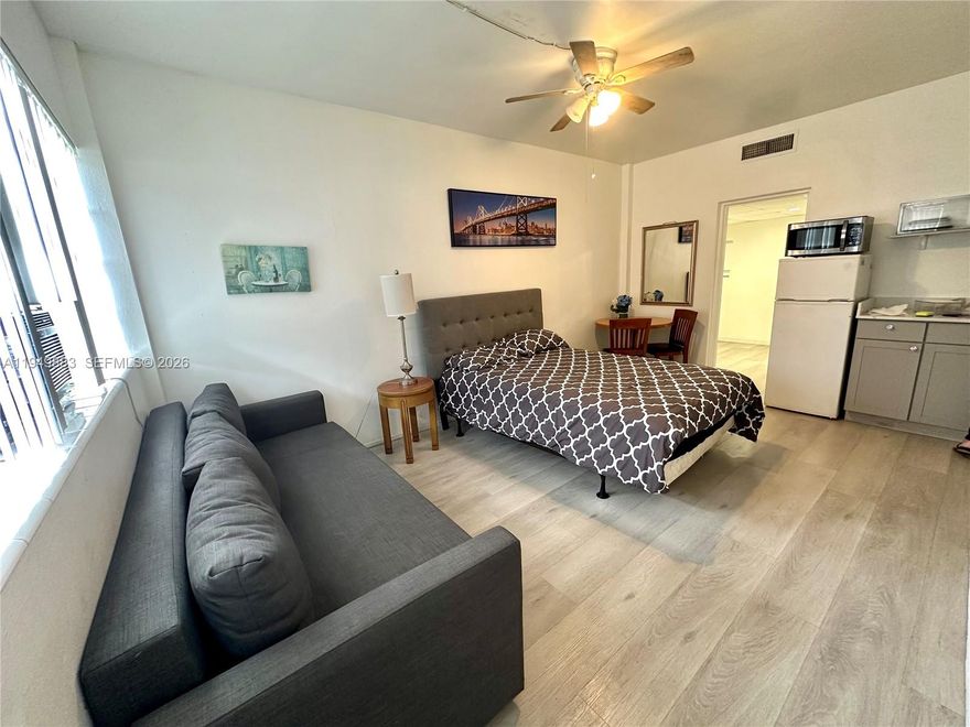 Investment opportunity just a few seconds from the Beach! No rental restrictions. Rent long term or short term. Unit comes fully furnished, though it can be removed if requested. Condo fees include electricity, water, trash and sewer. Laundry facility on site. Amazing location just seconds to dinning, shopping and the beach.