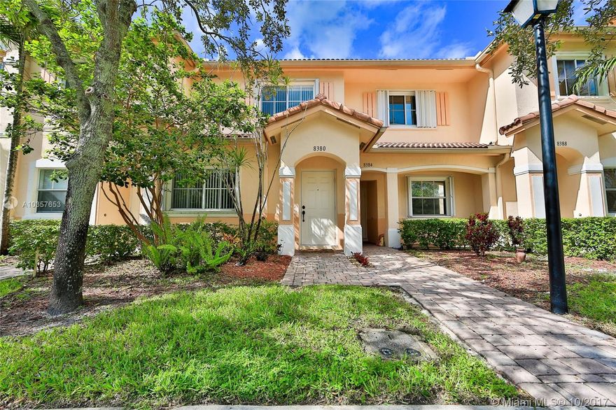 Beautiful 2 bedroom, 2.5 bathroom Townhouse in the gated community Murano at Hampton. Gorgeous layout, very spacious and a lovely lake view from the kitchen and family room. Full size laundry room with washer/dryer connection. This townhouse is perfect for any family. Great location close to major roads, parks, the turnpike, and schools. Don't let an opportunity like this pass you by, schedule your showing today!