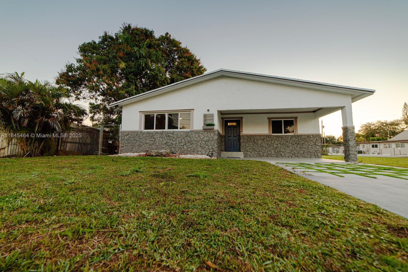Completely updated 3BD/3BA home on two separate lots (Lots 10 & 11) with two folio numbers. This turnkey property features impact windows and doors, a sleek modern kitchen with smart appliances, recessed lighting, upgraded baths, and energy-efficient systems.Just 5 mins to FLL Airport, beaches, and Dania Pointe. Ideal for Airbnb, personal residence, or future development opportunity.