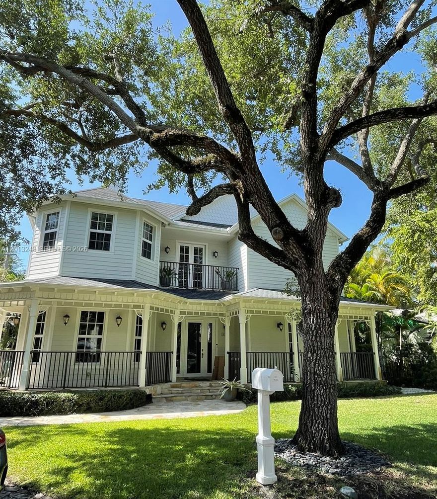 Discover this stunning Plantation Key West–style residence located in the highly sought-after High Pines neighborhood. Built in 2007, this exceptional property offers 4 spacious bedrooms plus a separate private apartment complete with its own kitchen and bathroom, ideal for guests, extended family. The main home features a beautifully designed kitchen with stainless steel appliances, perfect for entertaining and everyday living. Elegant marble and wood floors flow seamlessly throughout, adding warmth and sophistication to every space. Step outside to a picturesque pool and patio area, creating a private oasis perfect for relaxing or hosting gatherings year-round. Conveniently located near top restaurants, shops, and great schools.
