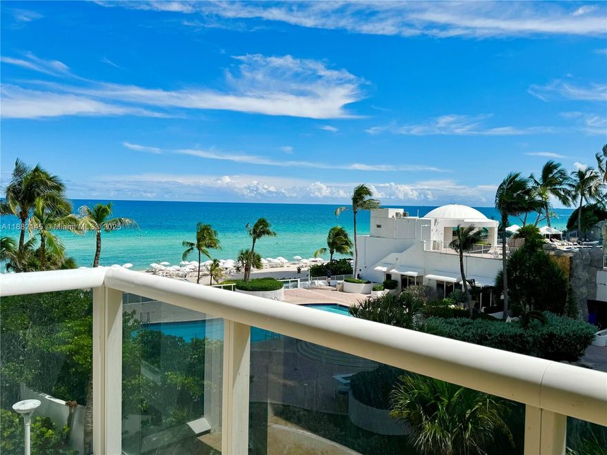 Oceanfront Trump Palace Sunny Isles Beach, 2/2.5 offers ocean and pool view. Porcelain floor. Ocean, beach, tennis court, dog park, gated entry with a 24-hour attendant; a two-story lobby, two lagoon pools Jacuzzies, 8,000-square-foot spa - fitness center with saunas, steam rooms, massage room, classes. Kids room, mini business center, coffee:). Professional Concierge Service, Valet parking. Oceanfront oasis, complete with its own private and pristine beach and grotto-style pool Beach service - chairs, towels. Trump International Hotel is next door with a few restaurants. Publix, school, shops and more just across the road. Maintenance $2,237/month