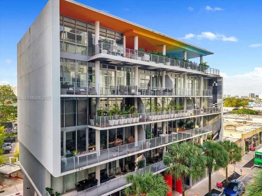 Live in the heart of Wynwood at 250 Wynwood in this spacious 2 bedroom, 2 bath live/work/play residence offering 1,420SF of modern living. Soaring 10-foot ceilings and floor-to-ceiling windows flood the living area with natural light, creating an airy, open atmosphere. Oversized balconies extend the living space outdoors perfect for working or entertaining. Unit comes with 2 parking spaces and washer dryer.  Secured building entry.  Set in one of Miami’s most dynamic neighborhoods, you’re just steps from world-class dining, art, galleries, and nightlife, while enjoying the comfort of a thoughtfully designed contemporary home.
