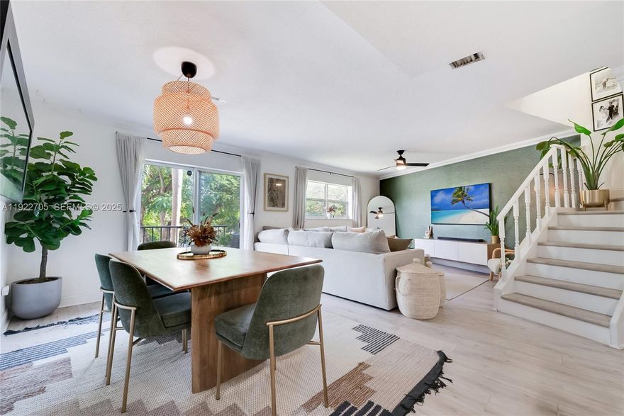 Located in the coveted Pinecrest Elementary district, this beautifully updated 3/2.5 condo in the gated Villas of Pinecrest offers comfort and convenience. Enjoy an open layout with a modern kitchen that flows into the living and dining area, ideal for entertaining or relaxing. Natural light fills the space, and a private balcony offers space to unwind. In-unit laundry and ample storage make daily living easy. The community features a pool, tennis courts, clubhouse, BBQ area, green space, ample guest parking, and 24-hour security. All in one of Miami’s most desirable neighborhoods, just minutes from Dadeland, dining, shopping, and parks. Move-in ready and easy to show.