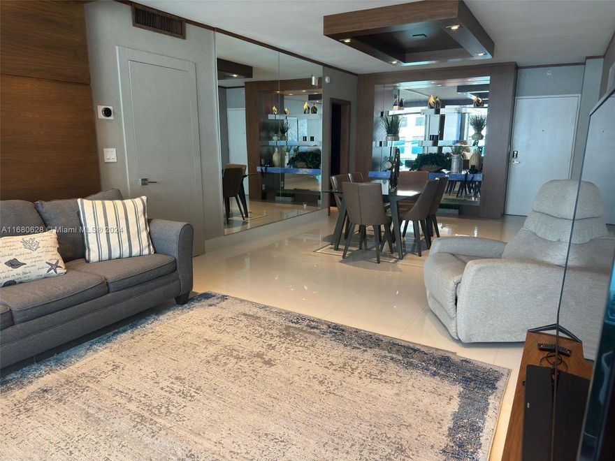 Immaculate two bedroom, two bathroom condo, tastefully renovated and furnished with beautiful wallpaper, wood paneling, blue quartz details and recessed lighting. Functioning split floor plan with three walk-in closets. Sian is a very well maintained building that has been recently remodeled. Great location with lots of attractions nearby. Special assessment has been paid in full by owner.