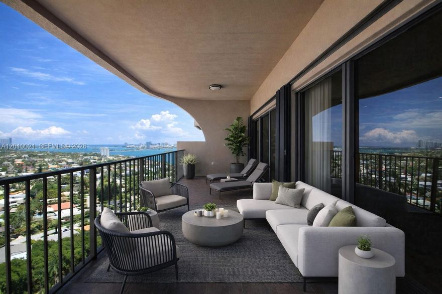Elevated above it all, this stunning penthouse residence offers 1,950 SF of light-filled living with 9 foot ceilings and breathtaking bay and city views. An expansive private balcony creates seamless indoor-outdoor living perfect for entertaining or enjoying sunset views.

This spacious 2-bedroom / 3-bath layout (second bedroom currently opened as a home office) features an open-concept design with a large updated kitchen and breakfast bar. Highlights include wood floors, new carpet in the primary suite, two oversized walk-in closets, and abundant storage throughout.

Enjoy resort-style amenities: bayfront pool, fitness center, pickleball, tennis and basketball courts, marina with boat dock, playground, card room, library, and on-site beauty salon.

Located in a gated waterfront community with 24-hour security and lobby staff. Includes assigned parking and a 12x12 storage locker.