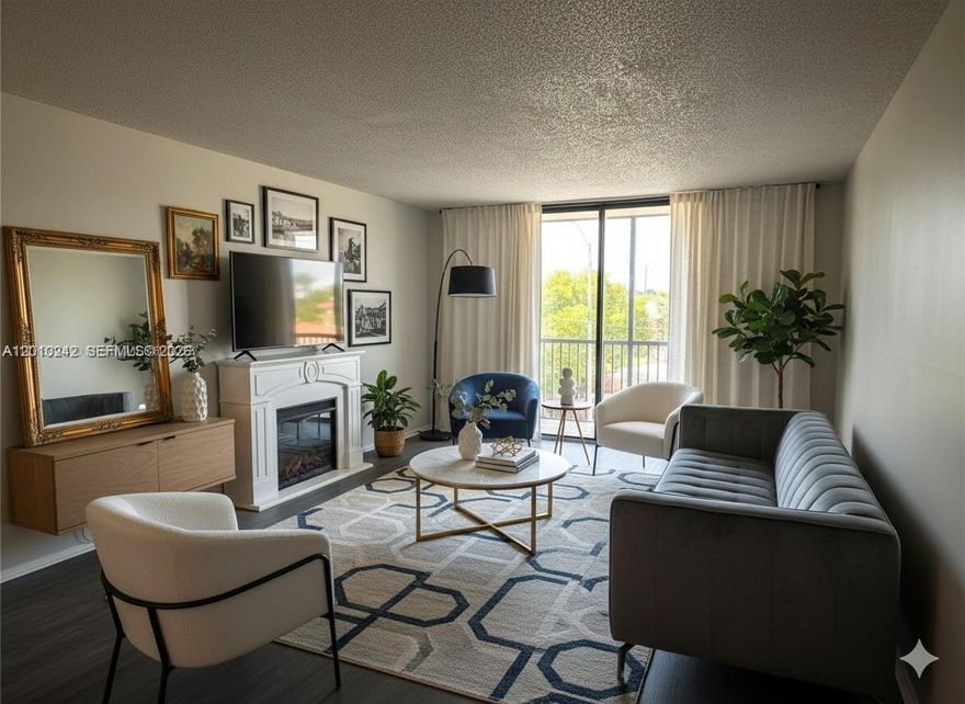 This one-bedroom, one-bathroom condo is an ideal rental income opportunity. Located in a gated community, it features impact windows, a spacious open kitchen, and updated floors. The building provides great amenities, including a pool and laundry facilities on each floor. Enjoy the prime location, just a five-minute drive from the beach. A 650 credit score is required by the HOA.