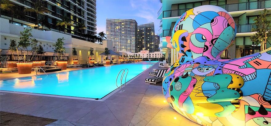 Luxurious Dua Miami - formerly known as SLS BRICKELL - 2 bedroom 2 full baths residence AT THE CENTER OF IT ALL. Huge balcony with spectacular views. Best service, best amenities, best restaurants by award-winning chefs, and world-class décor. Porcelain floors and spectacular kitchen with Bosch stainless steel appliances. 5 star amenities, incredible pool deck, Spa, Fitness Center, and much much more…