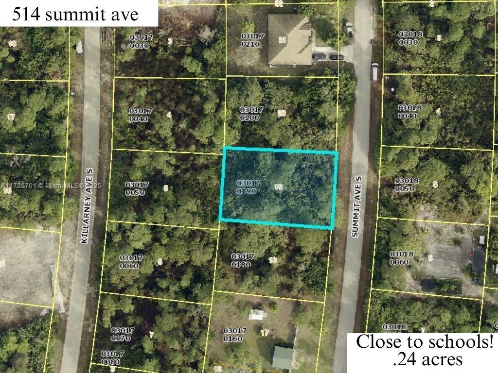 Discover the perfect opportunity to build your dream home on this spacious 0.24-acre lot at 514 Summit Ave S, Lehigh Acres, FL 33974. This lot offers plenty of space for a single-family home, a pool, a garage, and a spacious yard while remaining easy to maintain. Prime Location: Nestled between two vacant lots, this property offers privacy with no direct neighbors. Families will appreciate the proximity to quality schools: Mirror Lakes Elementary School: 1.7 miles away. East Lee County High School: 1.1 miles away. Shopping and Amenities: While the immediate vicinity offers seclusion, essential services and shopping options are within a reasonable driving distance, ensuring convenience without compromising tranquility. Make this property the foundation of your future home.