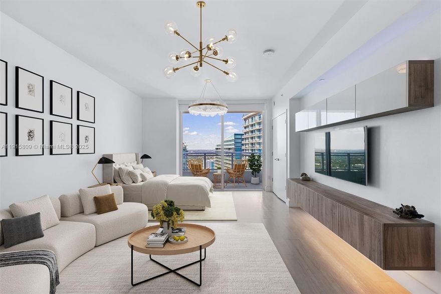 Experience luxury living in one of Brickell's most desirable buildings, The Bond on Brickell. High-floor studio offering sunset & water views.  Spacious layout featuring floor-to-ceiling windows, an oversized balcony, and tons of natural light. Highlights include generous closet space, glass shower door, W/D, Nest system, & 1 assigned parking space. 

Amenities include: resort-style pool with cabanas, hot tub, steam room, sauna, fitness center, business lounge, valet, & more. 

Prime Brickell location: minutes to Key Biscayne, Coconut Grove, Miami Beach, easy access to major highways & the airport. Walk to Brickell City Centre, Mary Brickell Village, top restaurants, shopping, & nightlife. 

Ideal for investors or end-users with strong rental demand and flexibility.